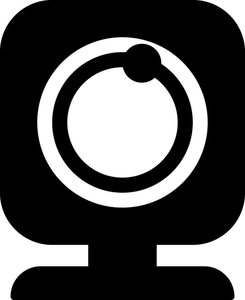 Black and white web camera icon. vector