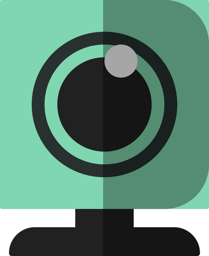 verde y negro web cámara icono. vector