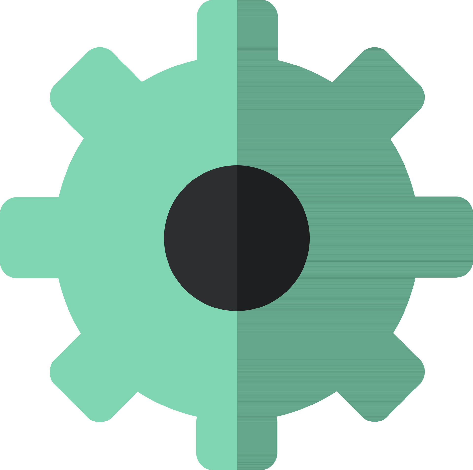 Shiny green setting icon. 24838227 Vector Art at Vecteezy
