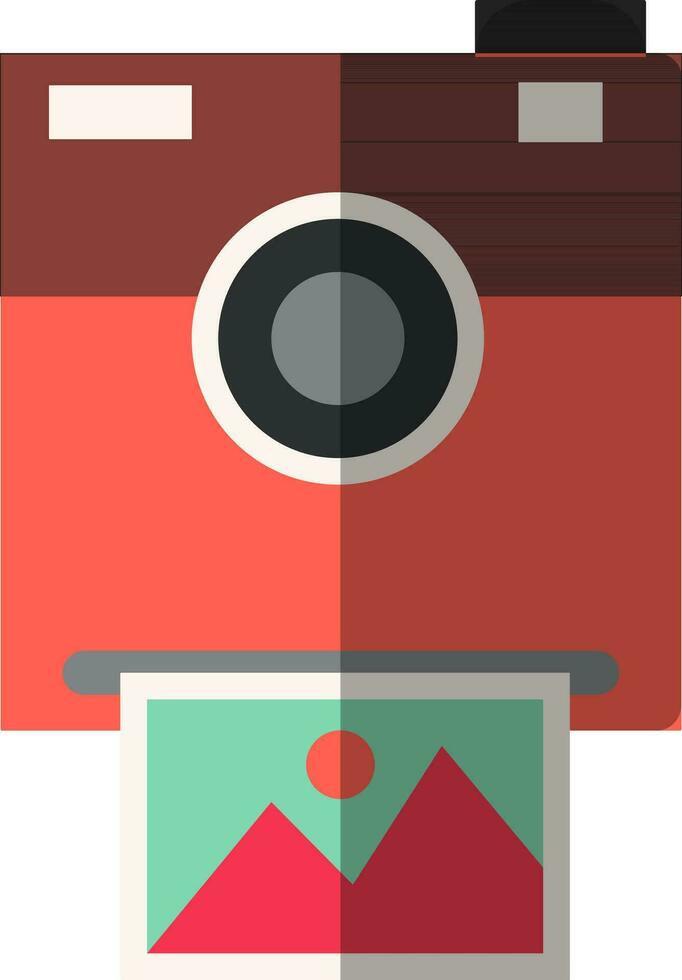 Shiny polaroid in flat style. vector