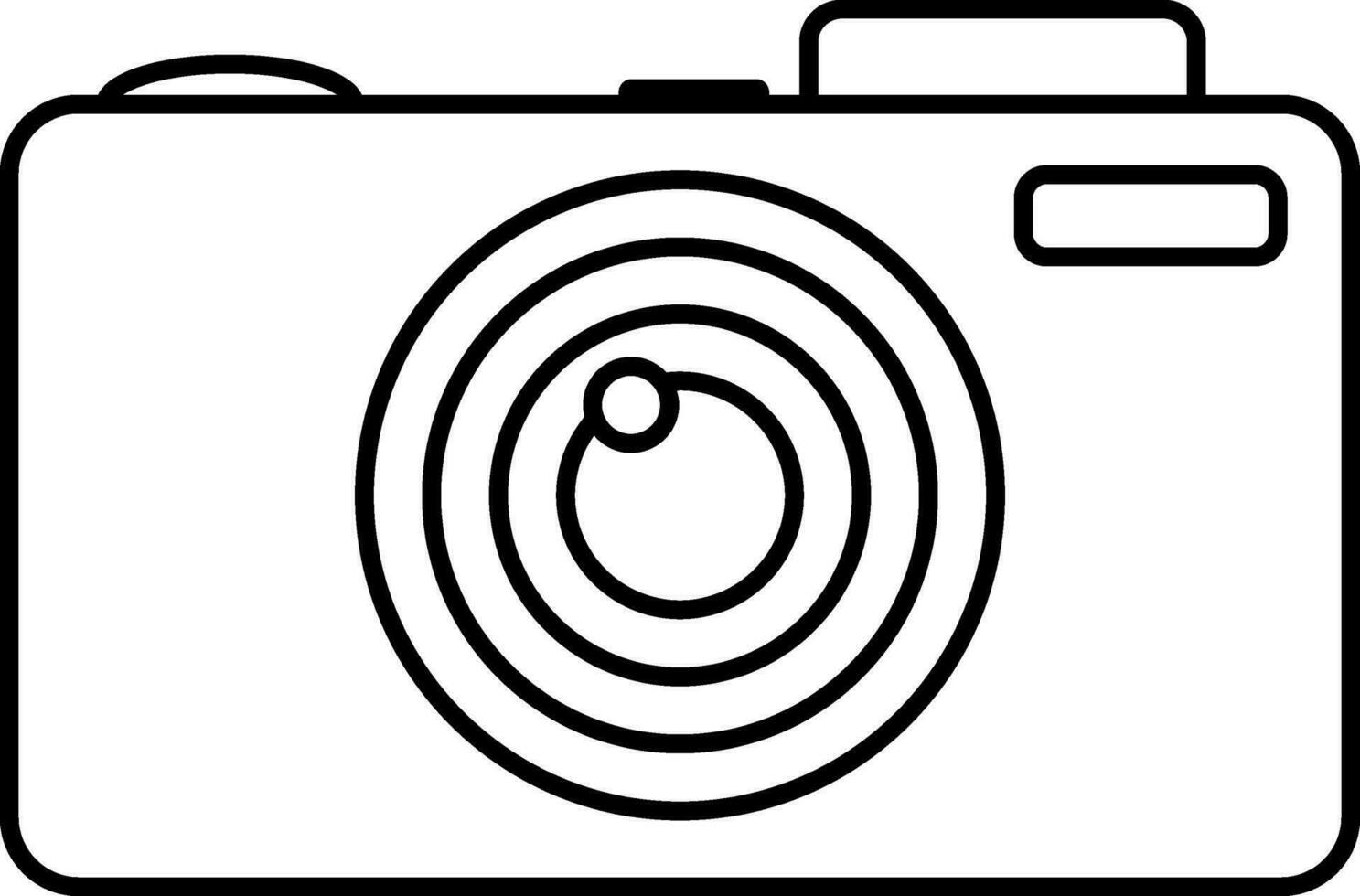 Line artillustration of camera icon. vector