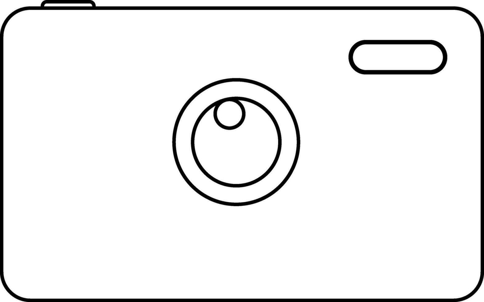 Isolated camera in line art illustration. vector