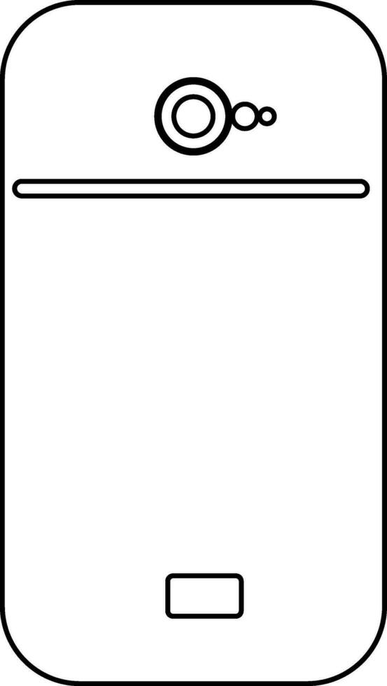 Line art phone case with camera. vector