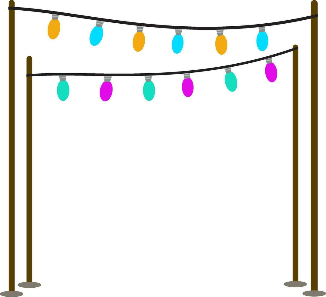 Illustration of colorful lights decoration. vector