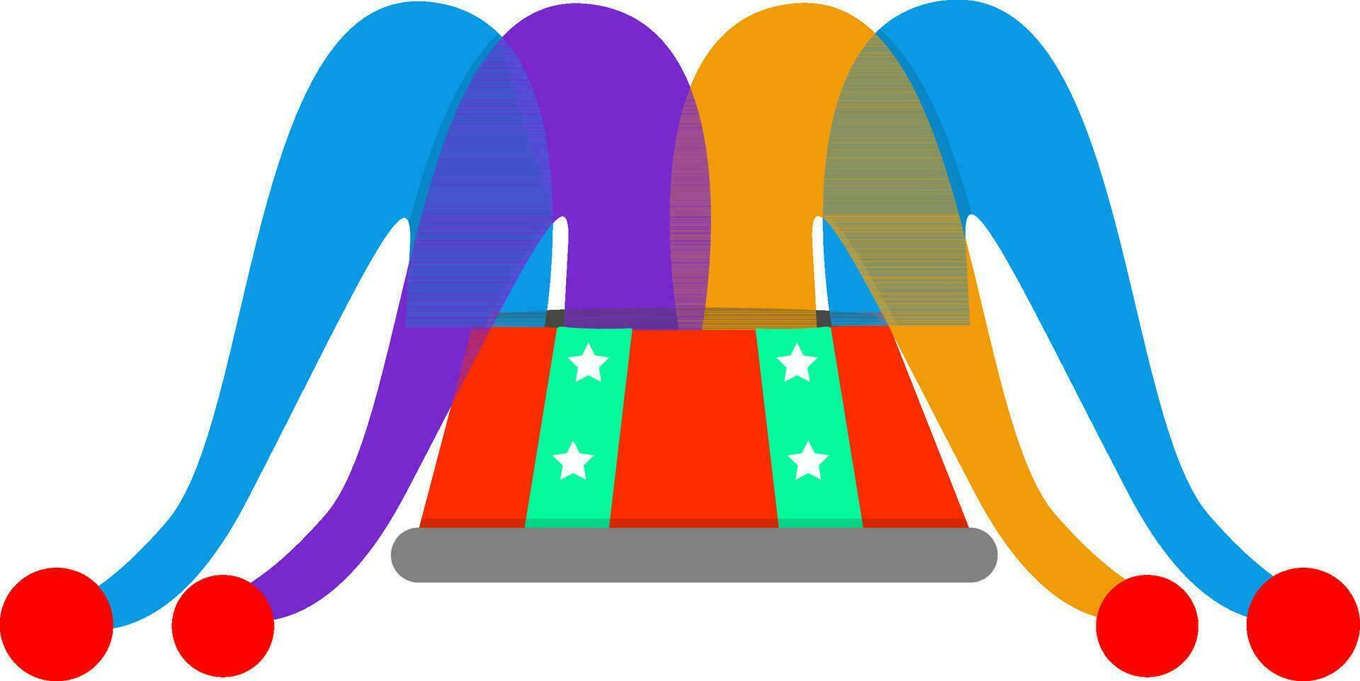 Illustration of jester's hat. vector