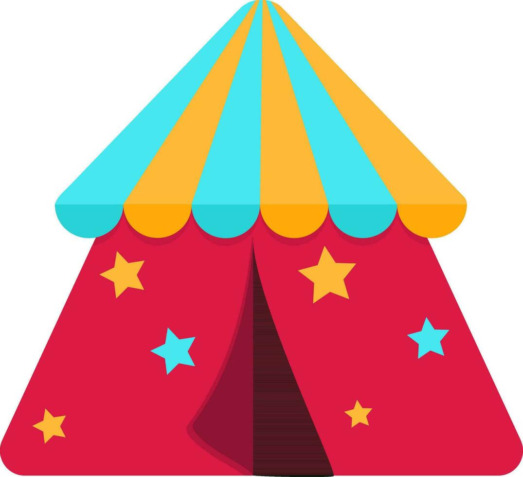 Illustration of colorful circus tent. vector