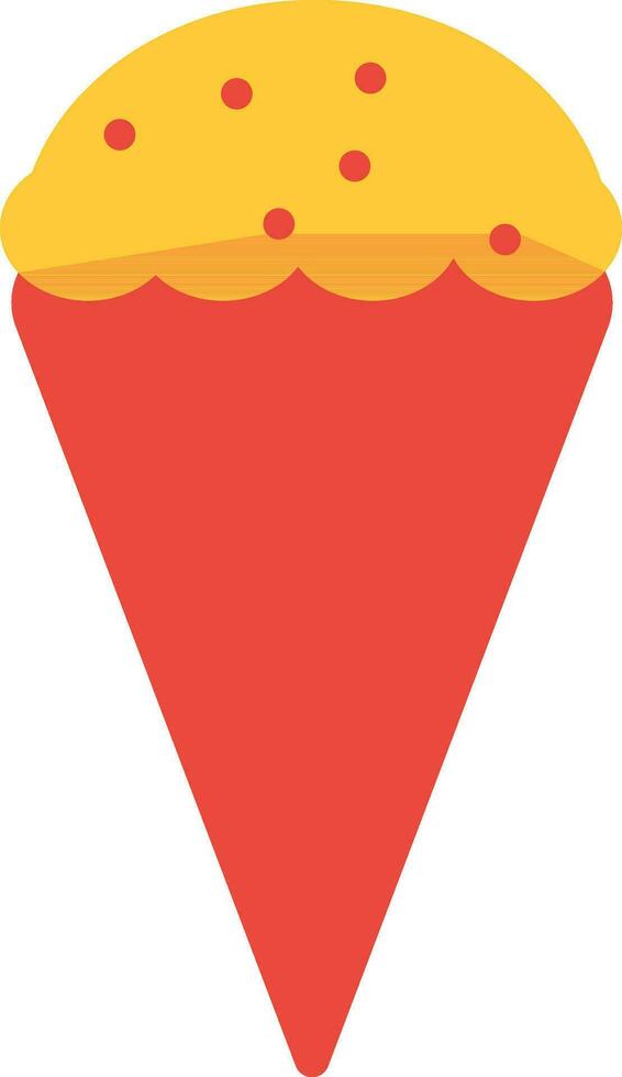 Decorated cone ice cream. vector