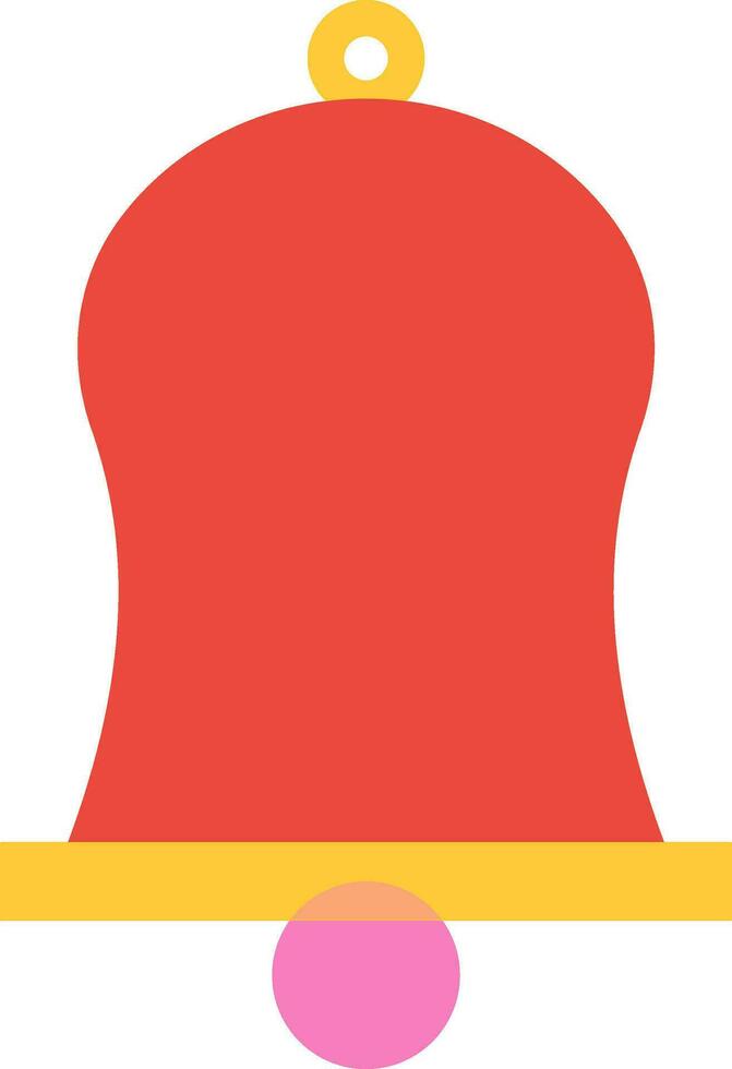 Red and yellow jingle bell on background. vector