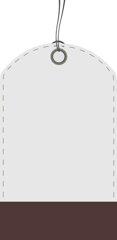 Price tag icon in white and brown color. vector