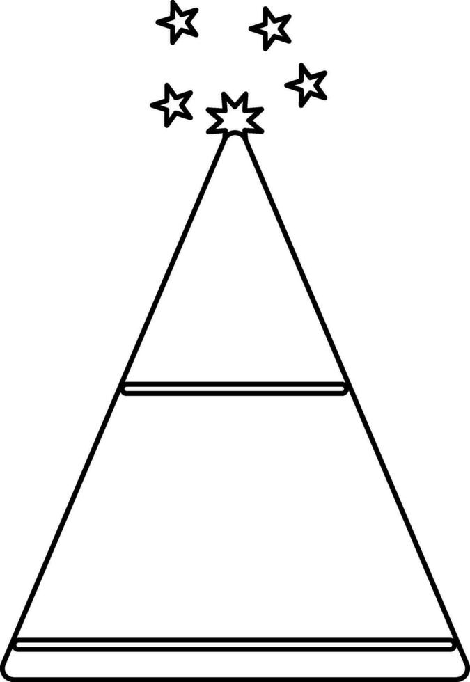 Line art firecracker on white background. vector