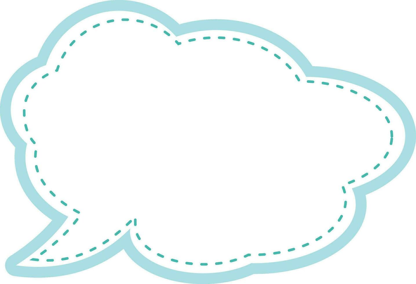 Speech bubble in cloud shape. vector