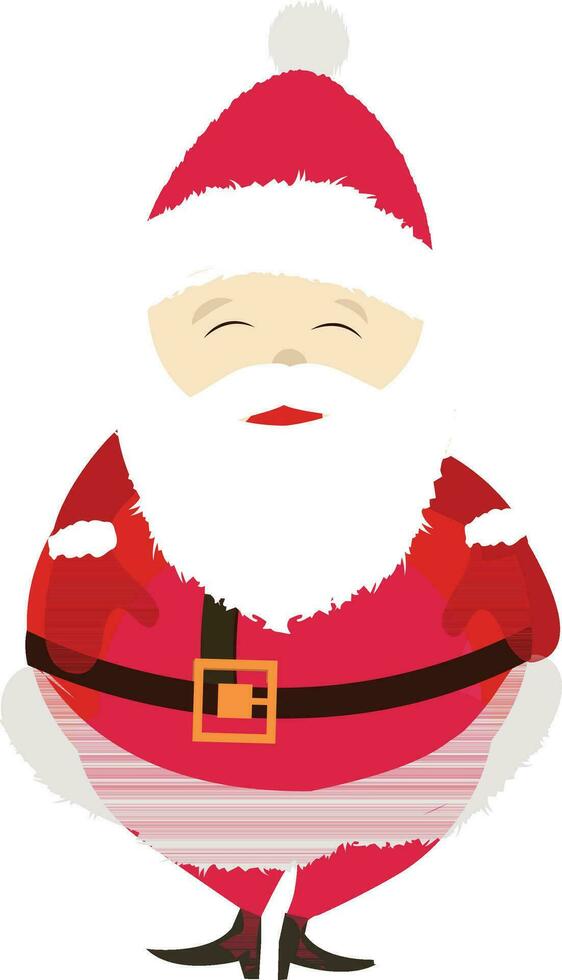 Cartoon character of funny Santa Claus. vector