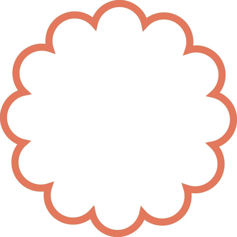 Flower design sticker, label, tag icon in red color. vector