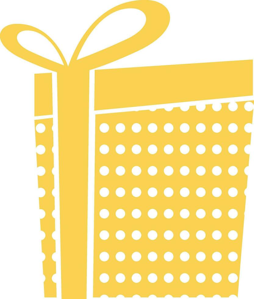 Gift box icon in yellow color. vector
