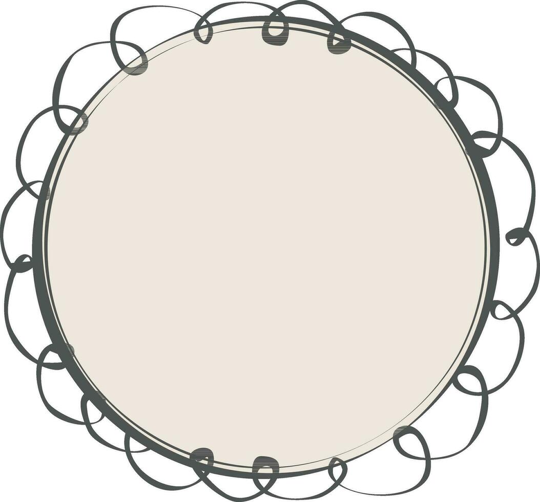 Illustration of rounded frame design. vector
