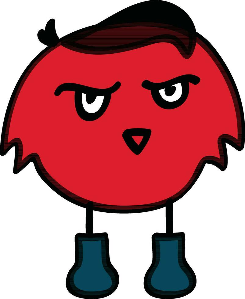 Flat illustration of red bird. vector