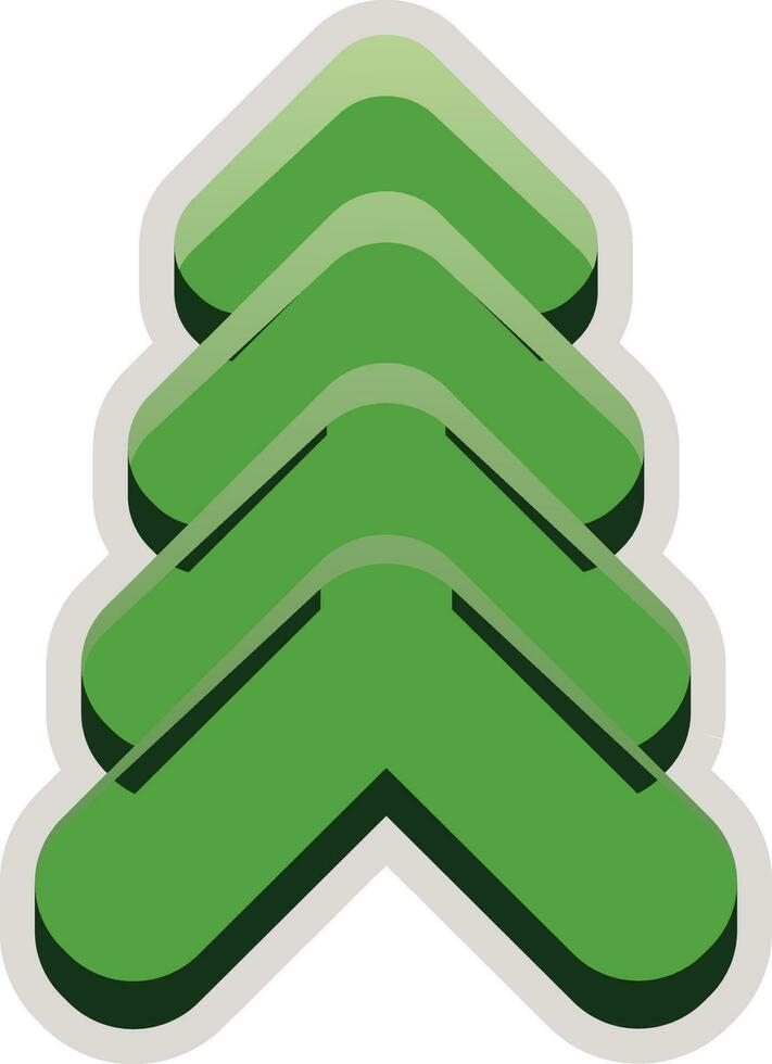 verde Navidad árbol diseño. vector