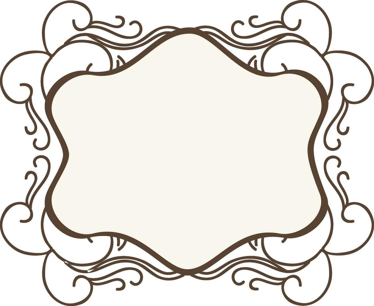 Decorative ornamental frame in flat style. vector