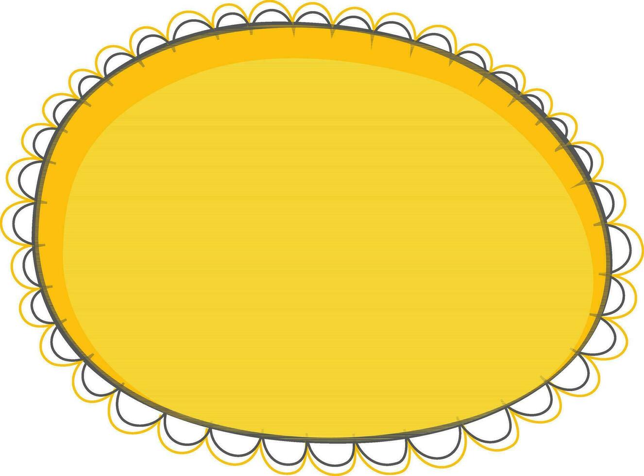 Doodle style blank sticker, tag or label. vector