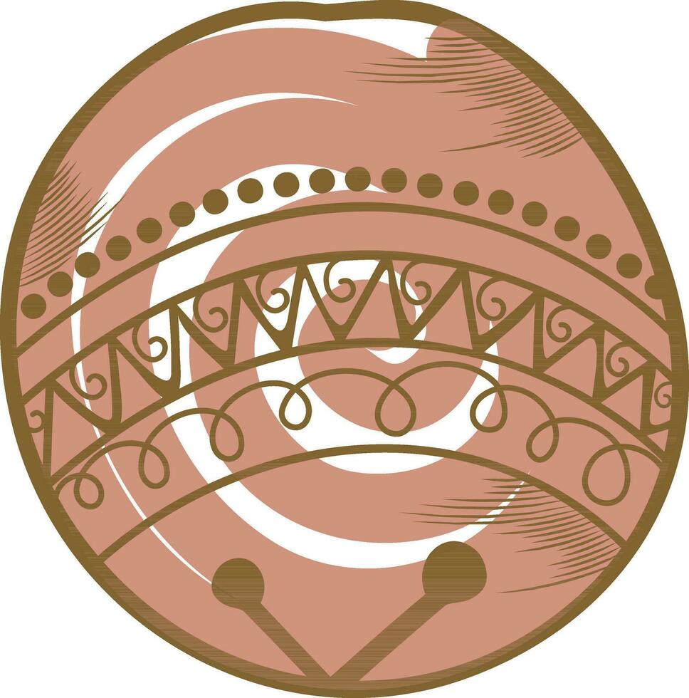 Doodle style decorative ball. vector