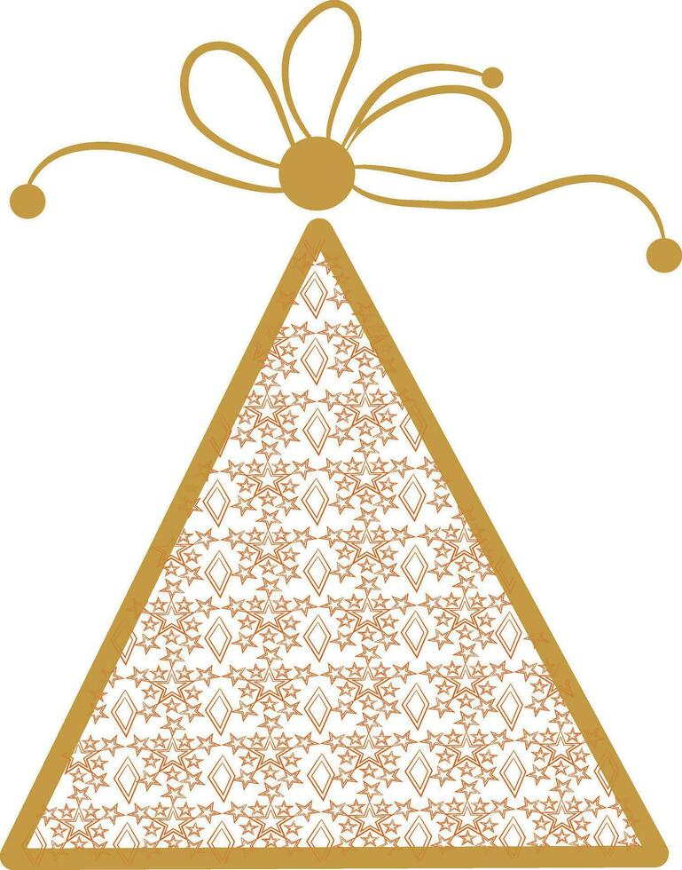 Snowflake decorated christmas tree. vector
