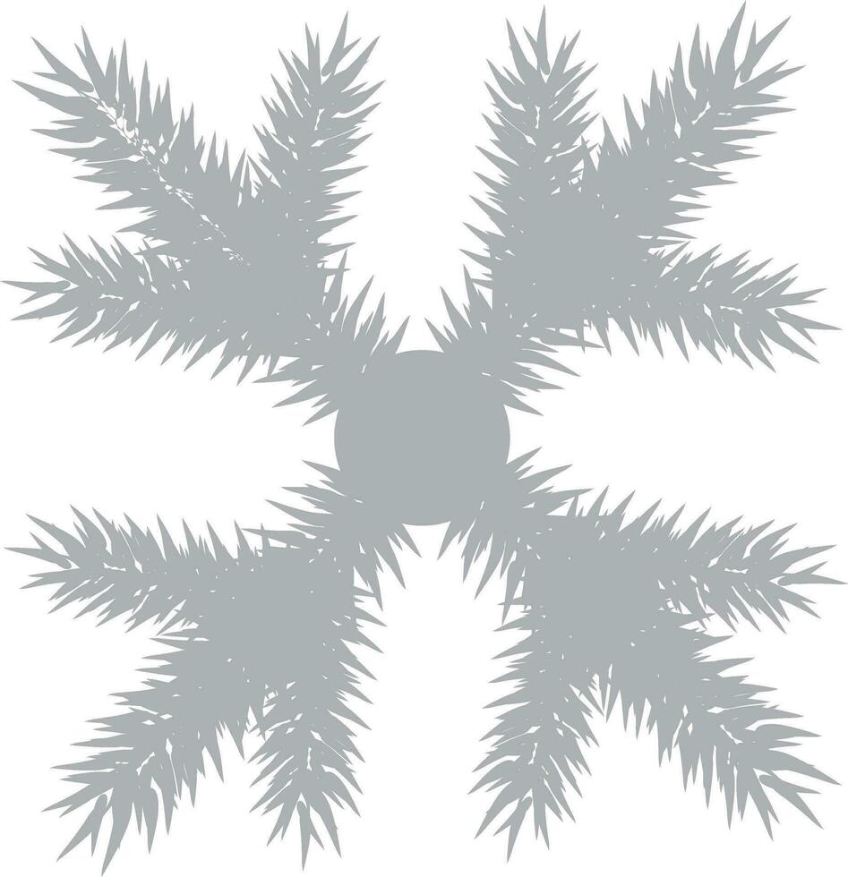 Flat style gray snowflake. vector