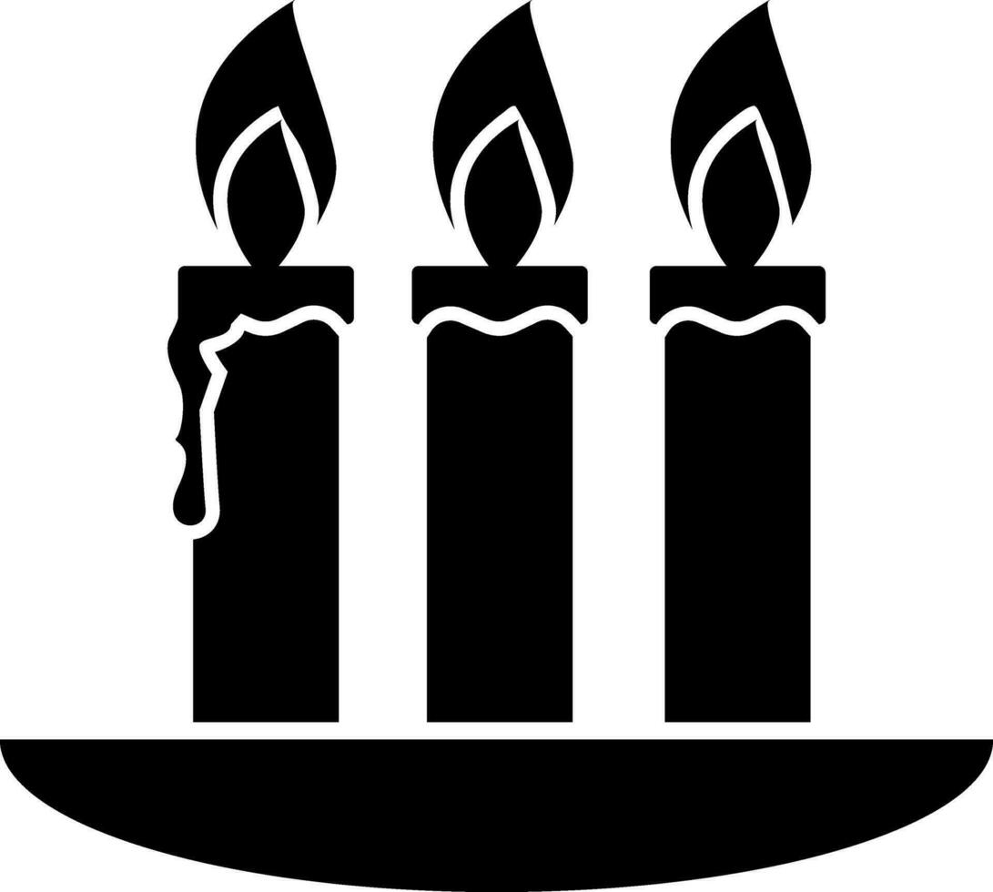 elegante velas en lámina. vector