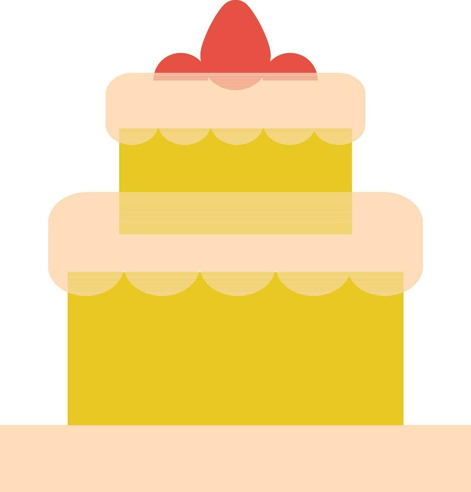 Cake in flat style illustration. vector