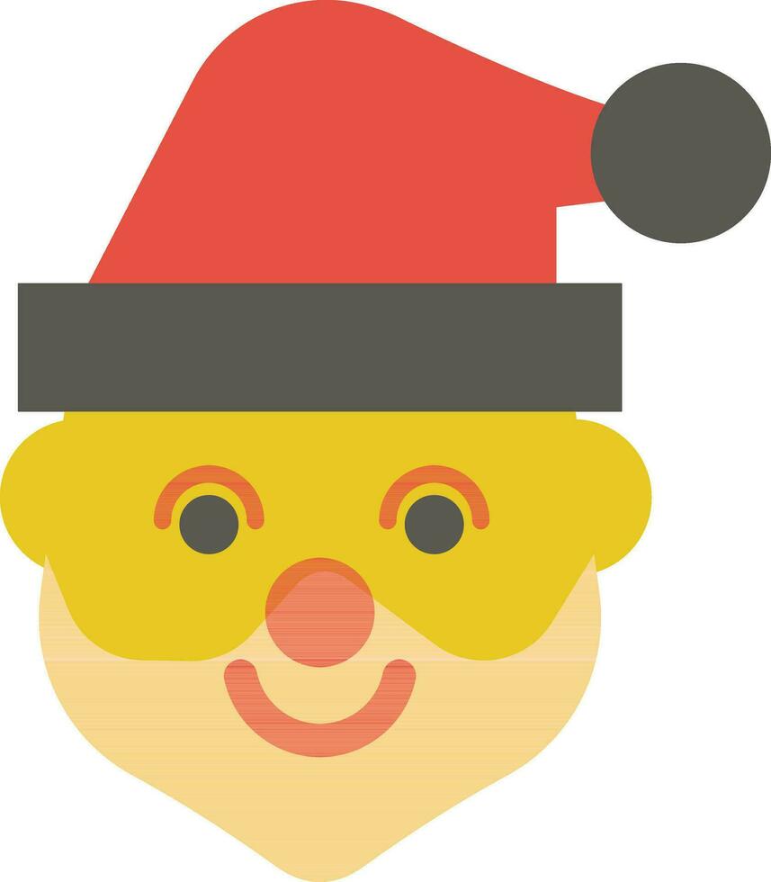 personaje de hombre vistiendo Papa Noel sombrero. vector