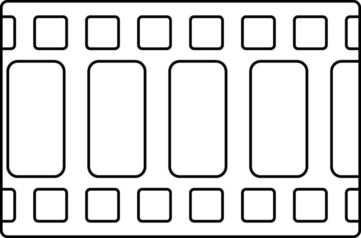 Illustration of film icon for record. vector