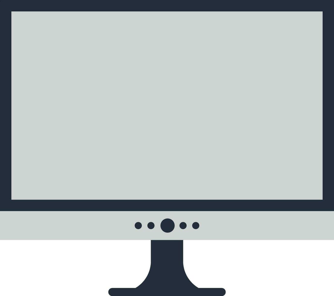 Icon of led television or monitor in color. vector