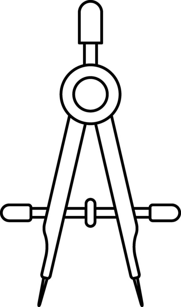Creative icon for geometric element is compass. vector