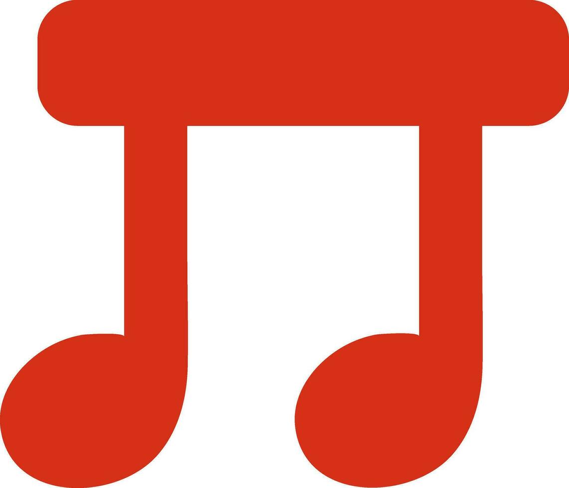 Monochrome icon of isolated music note. vector