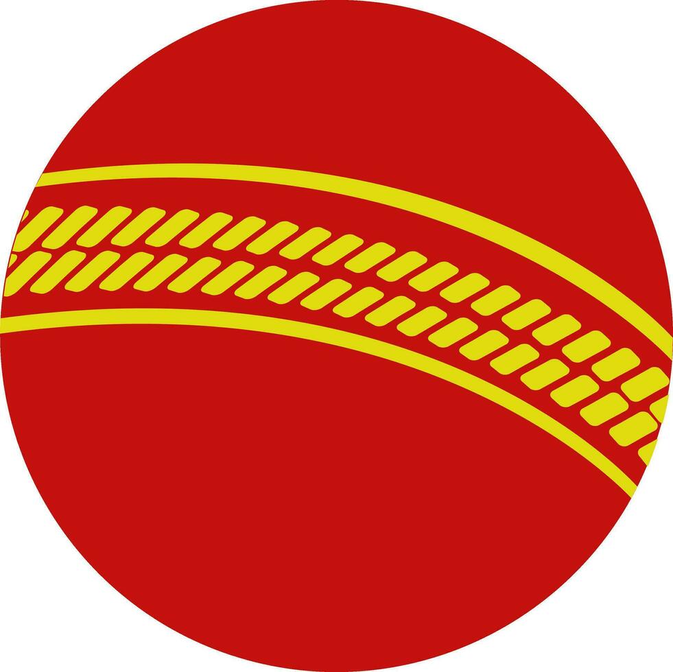 Flat illustration of a cricket ball. vector