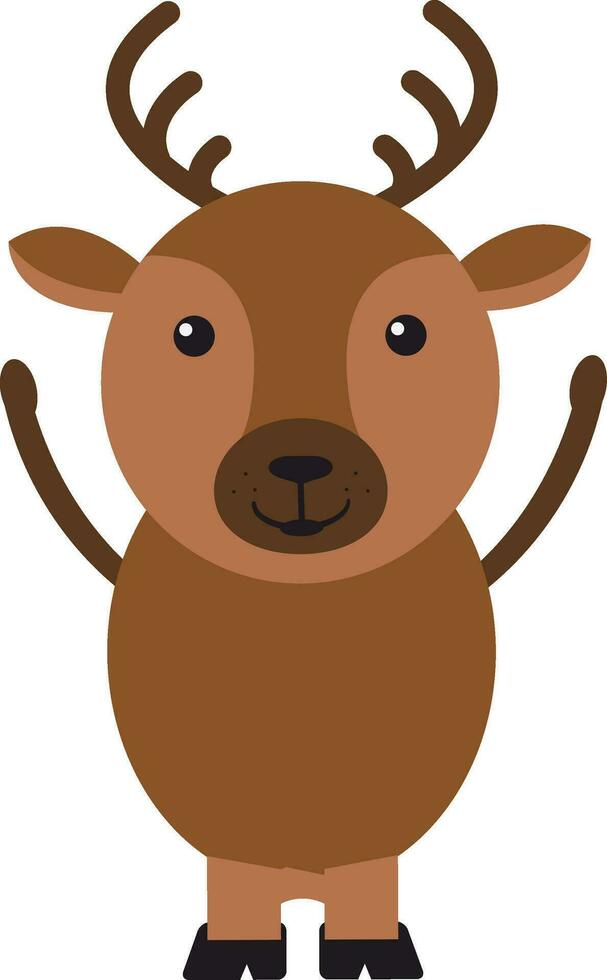 Cartoon character of a reindeer. vector