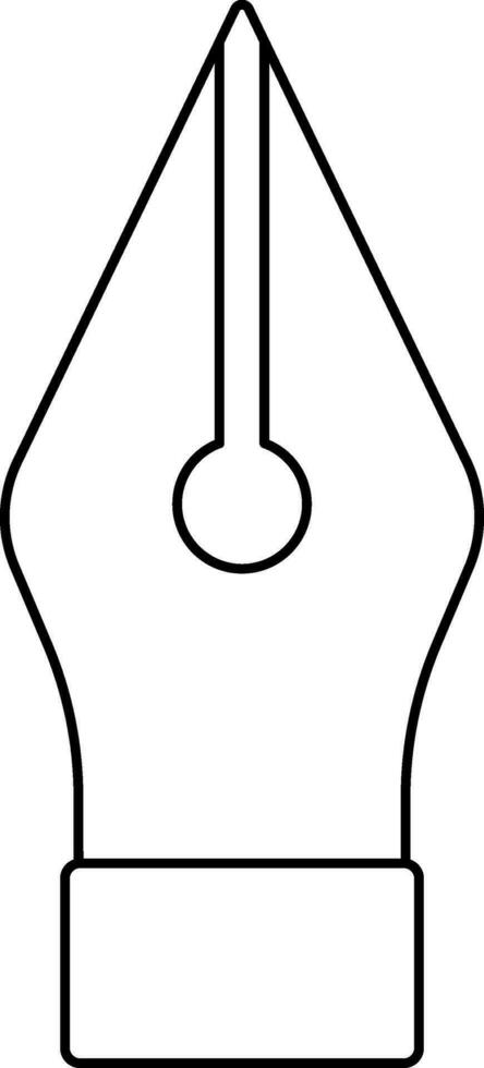 Stroke icon of fountain pen for writing purpose. vector