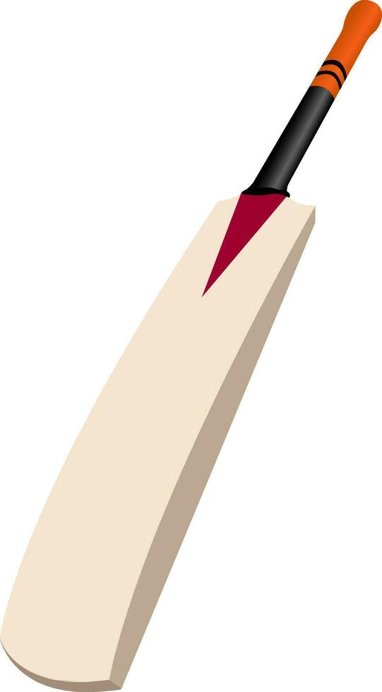 Vertical cricket bat illustration. vector