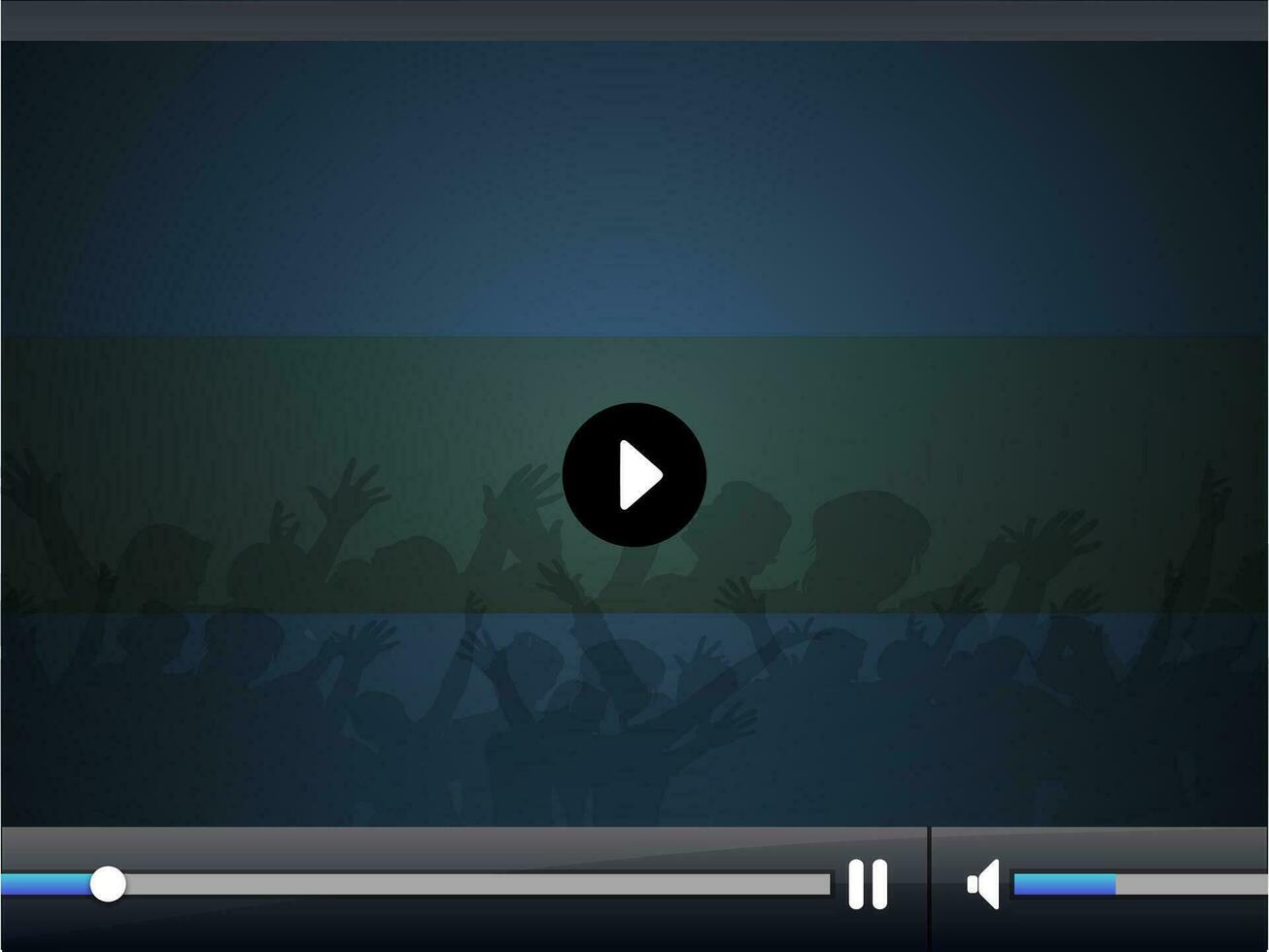 Live cricket video player window. vector