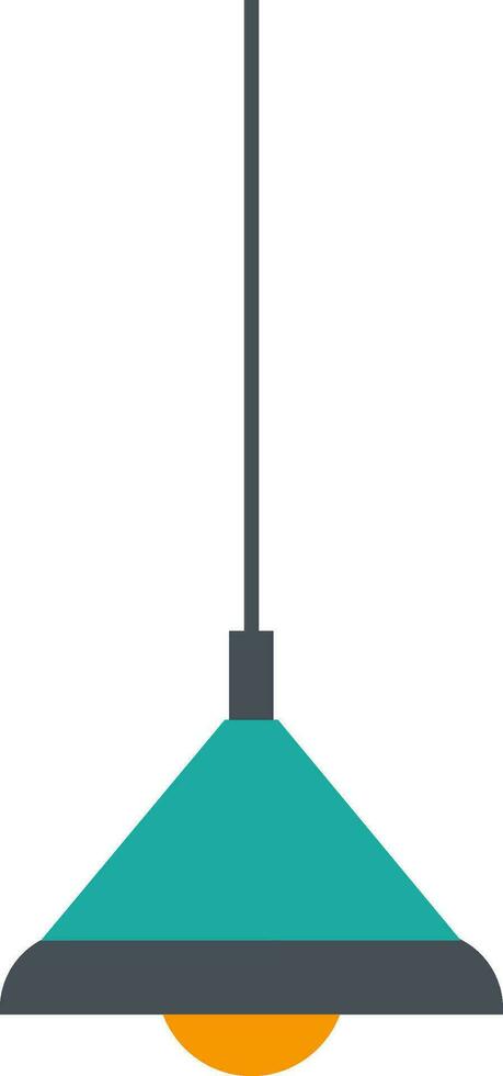 Flat illustration of hanging ceiling Lamp. vector