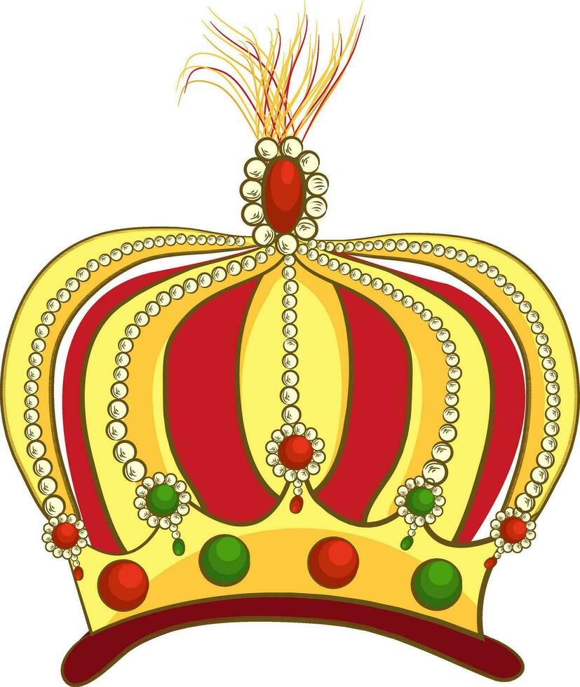 Isolated illustration of royal crown. vector