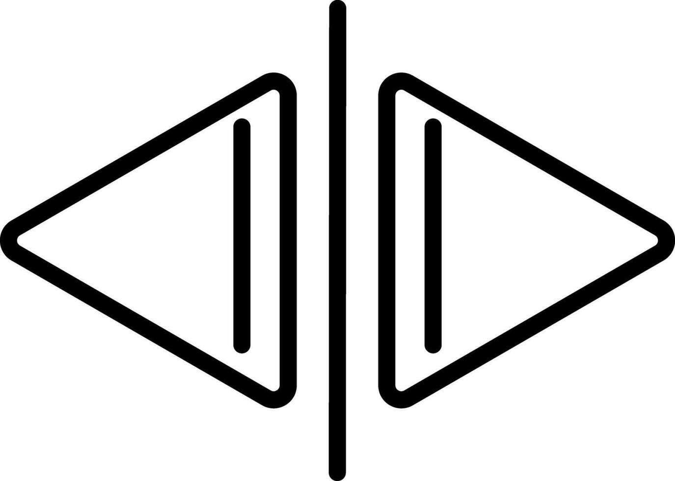 moverse horizontal cursor icono. vector