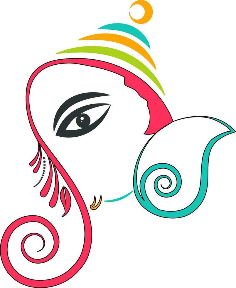 ilustración de un Ganesha. vector