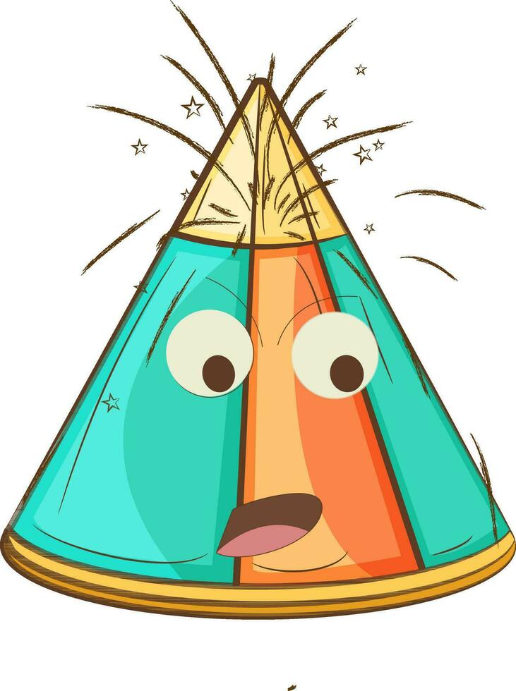 Character of a fountain fireworks. vector