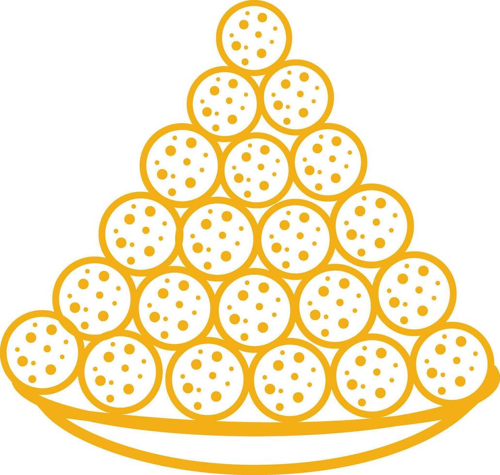 Flat illustration of delicious sweet food. vector