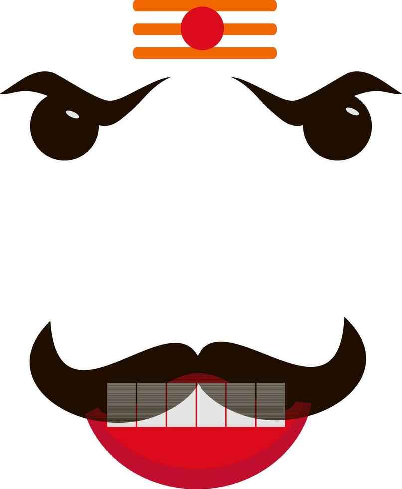 Close-up of ravana for dessehra festival. vector