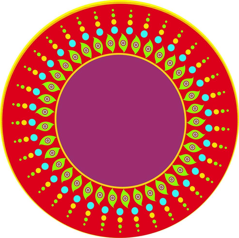 circular diseño modelo de rangoli. vector