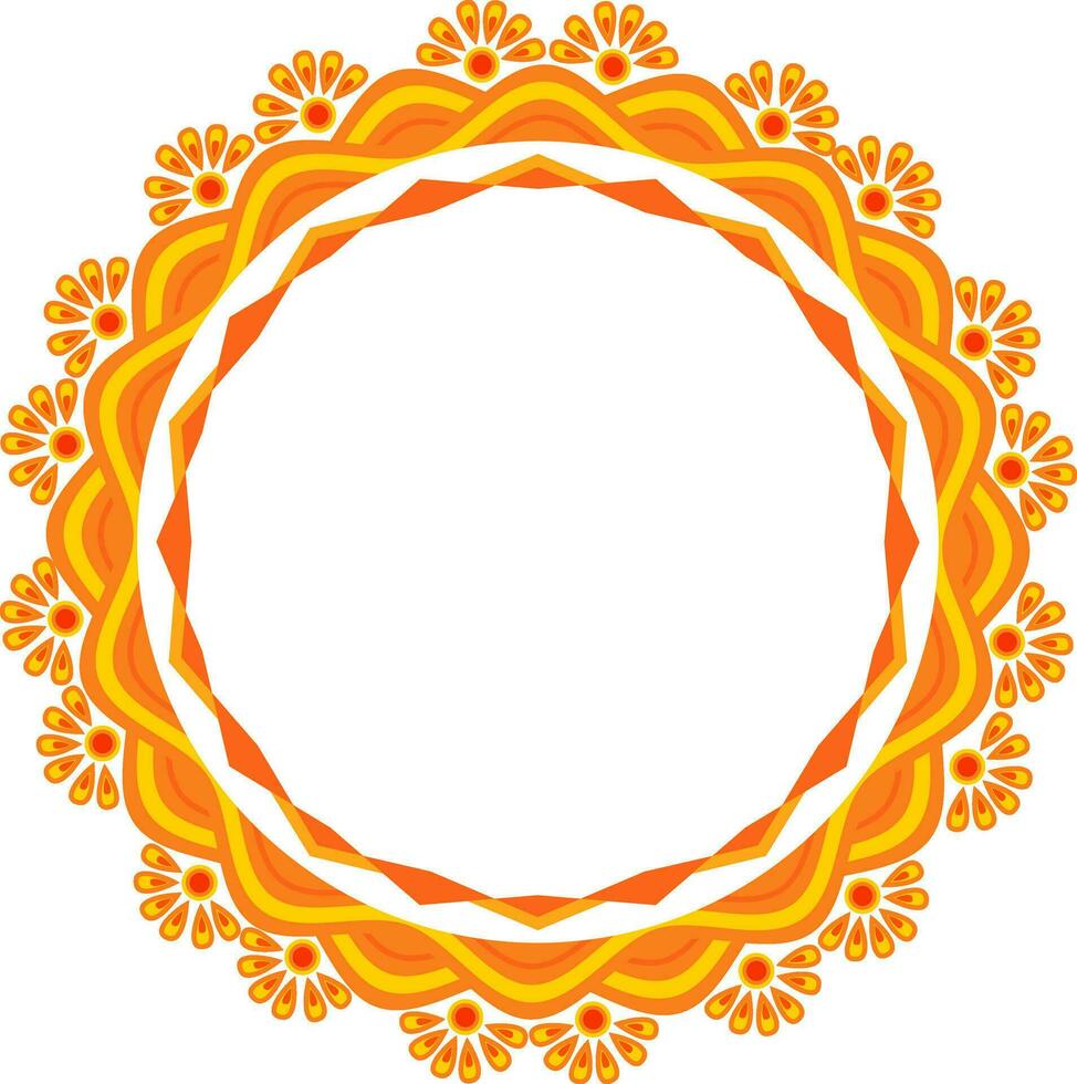 Illustration of beautiful floral frame. vector
