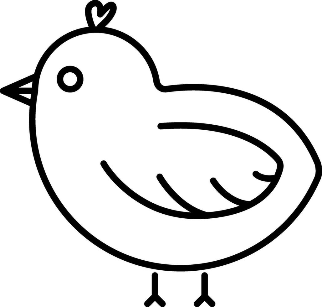 plano ilustración de linda pollo. vector