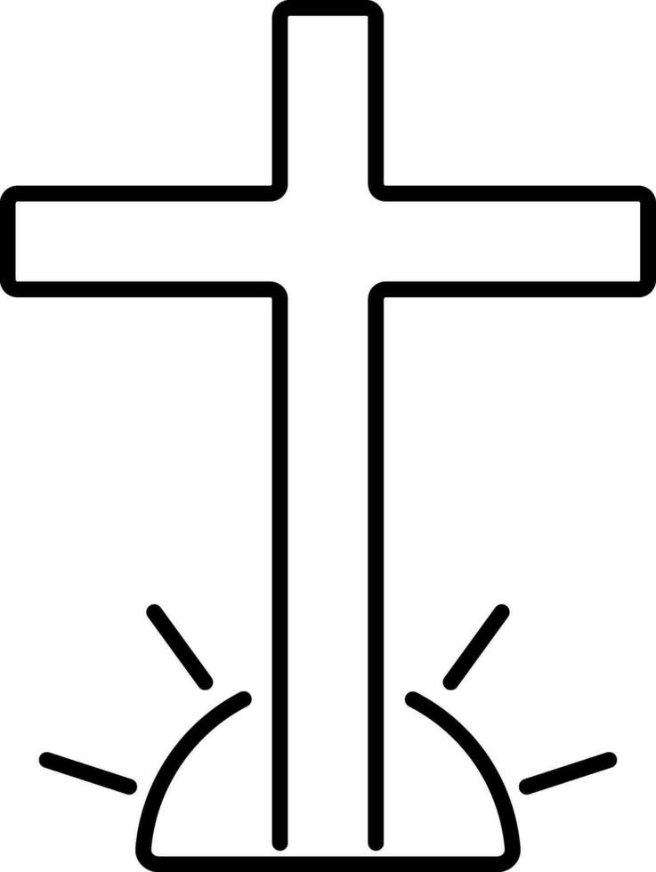 Flat illustration of Christian Cross. vector