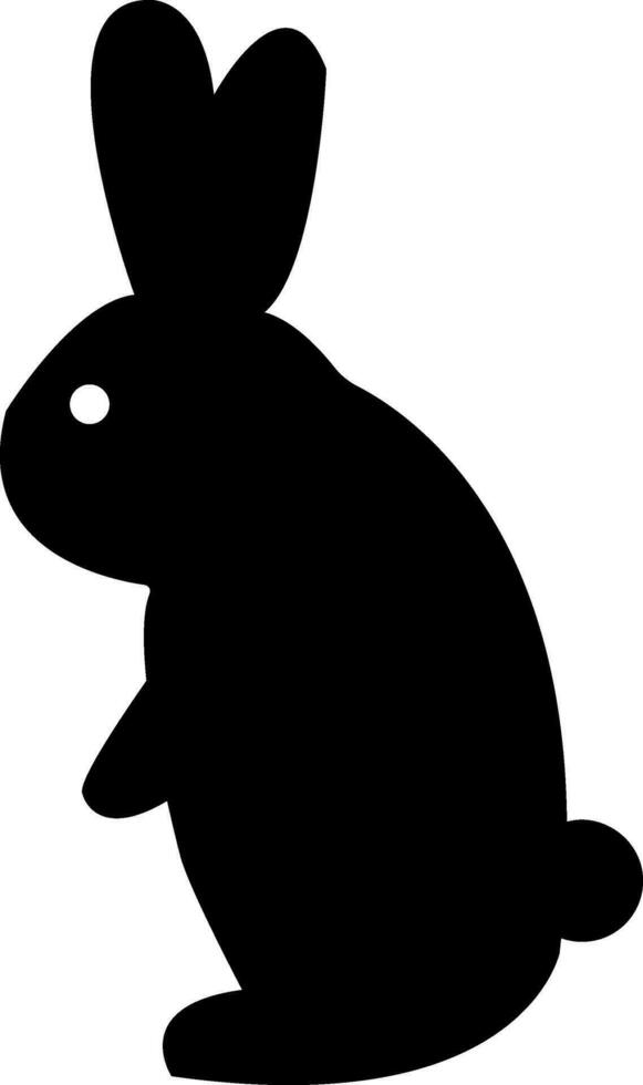 Black illustration of a Rabbit. 24839881 Vector Art at Vecteezy